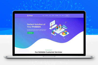 紫色互联网公司业务宣传网站html模板