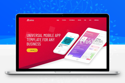 手机app应用软件单页模板