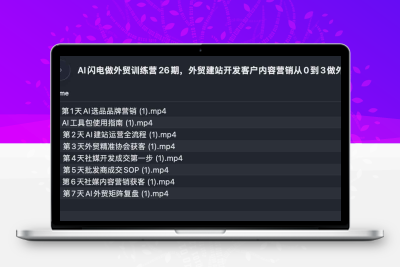 AI闪电做外贸训练营26期，外贸建站开发客户内容营销从0到3做外贸