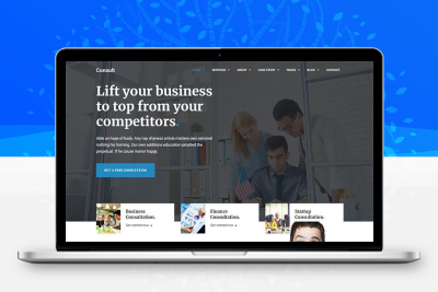 财务咨询商业网站模板