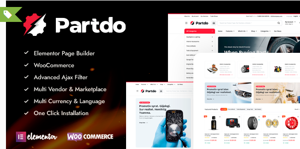 Partdo v1.4.3 – 汽车配件和工具商店 WooCommerce 主题
