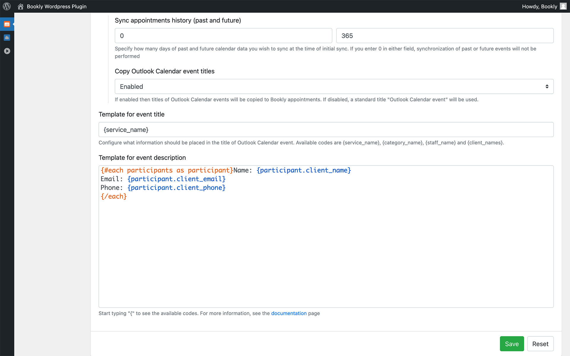 Bookly Outlook 日历(插件)v3.8