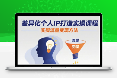 差异化个人IP打造实操课程，实操流量变现方法