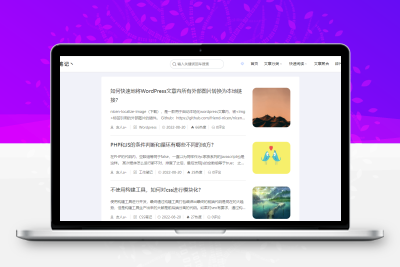 WordPress开源免费博客笔记类主题–theme-Document