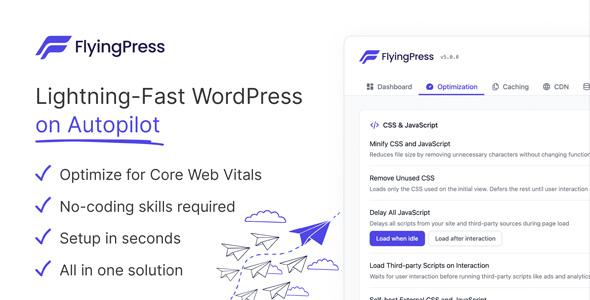 FlyingPress – 闪电般快速的 WordPress 自动运行 5.4.1