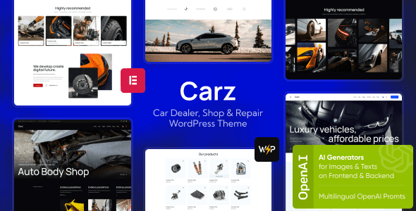 Carz 1.9.0 – 汽车经销商、商店和维修 WordPress 主题