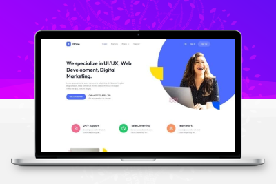 UI网页开发数据营销公司网站模板