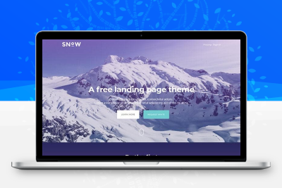 紫色冰山雪地网站模板