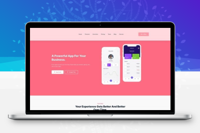 粉色风格APP开发公司网站模板