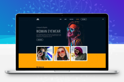 时尚女士墨镜品牌宣传网站模板