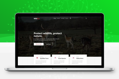 保护野生动物新闻资讯网站模板