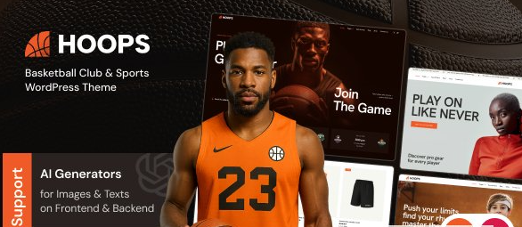 Hoops v1.5.0 – 篮球俱乐部和体育 WordPress 主题