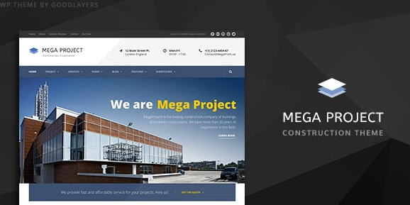 Mega Project v1.4.2 – 建筑 WordPress 主题
