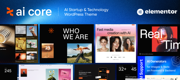 AI Core v1.0 – AI 初创企业与技术 WordPress 主题