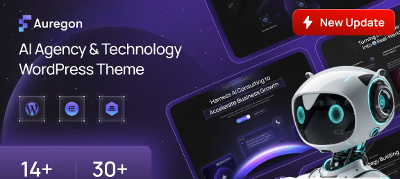 Auregon v1.0.1 – AI 机构与技术 WordPress 主题
