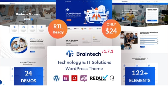 Braintech v2.8.0 – 技术与 IT 解决方案 WordPress 主题
