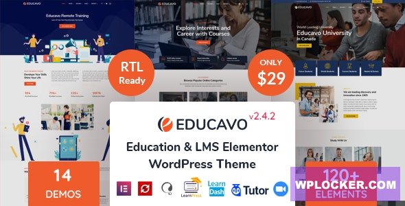 Educavo v3.4.5 – 在线课程与教育 WordPress 主题