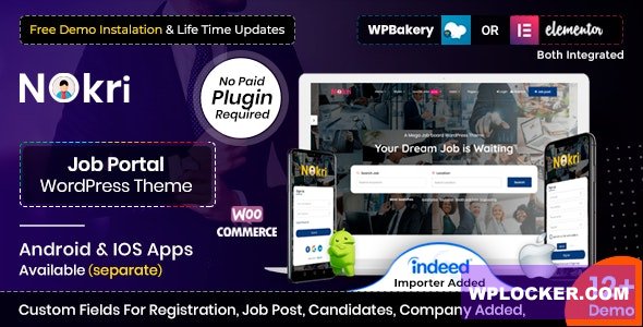 Nokri v1.6.6 – 招聘公告 WordPress 主题