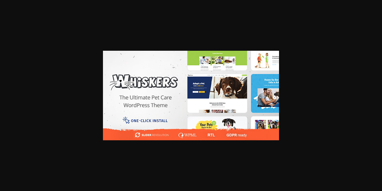 Whiskers v1.3.2 – 宠物商店兽医诊所动物收养主题